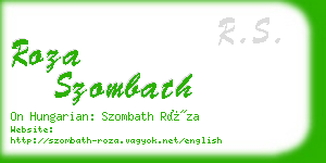 roza szombath business card